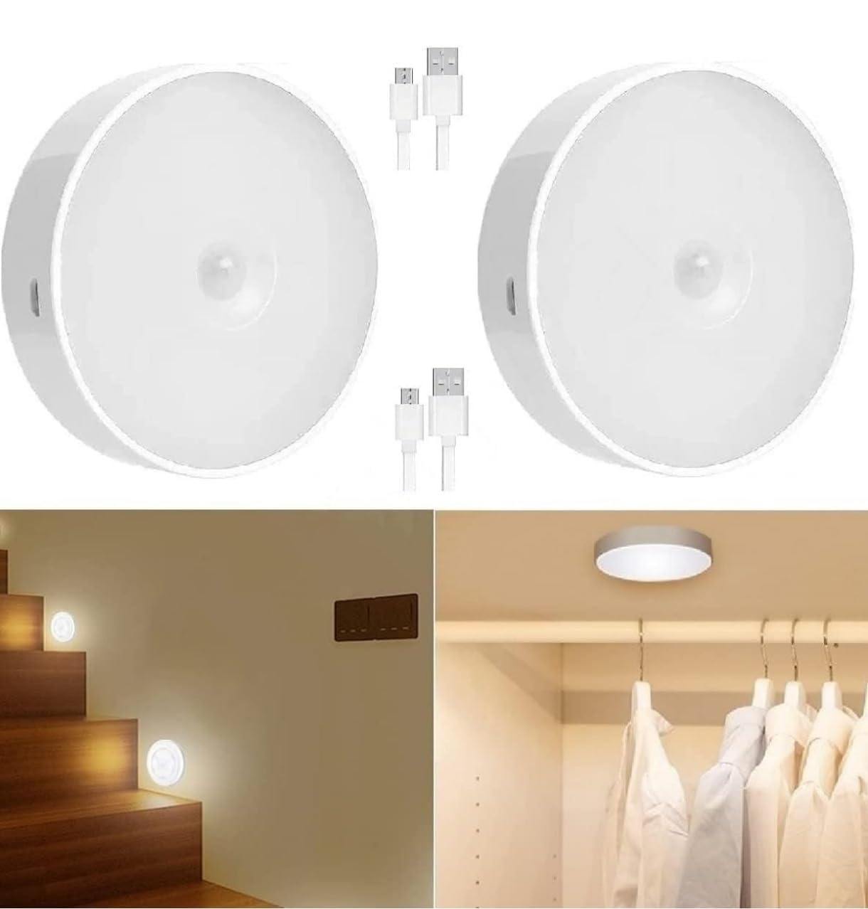 Body Sensor Light – USB Rechargeable Motion Sensor LED Night Light