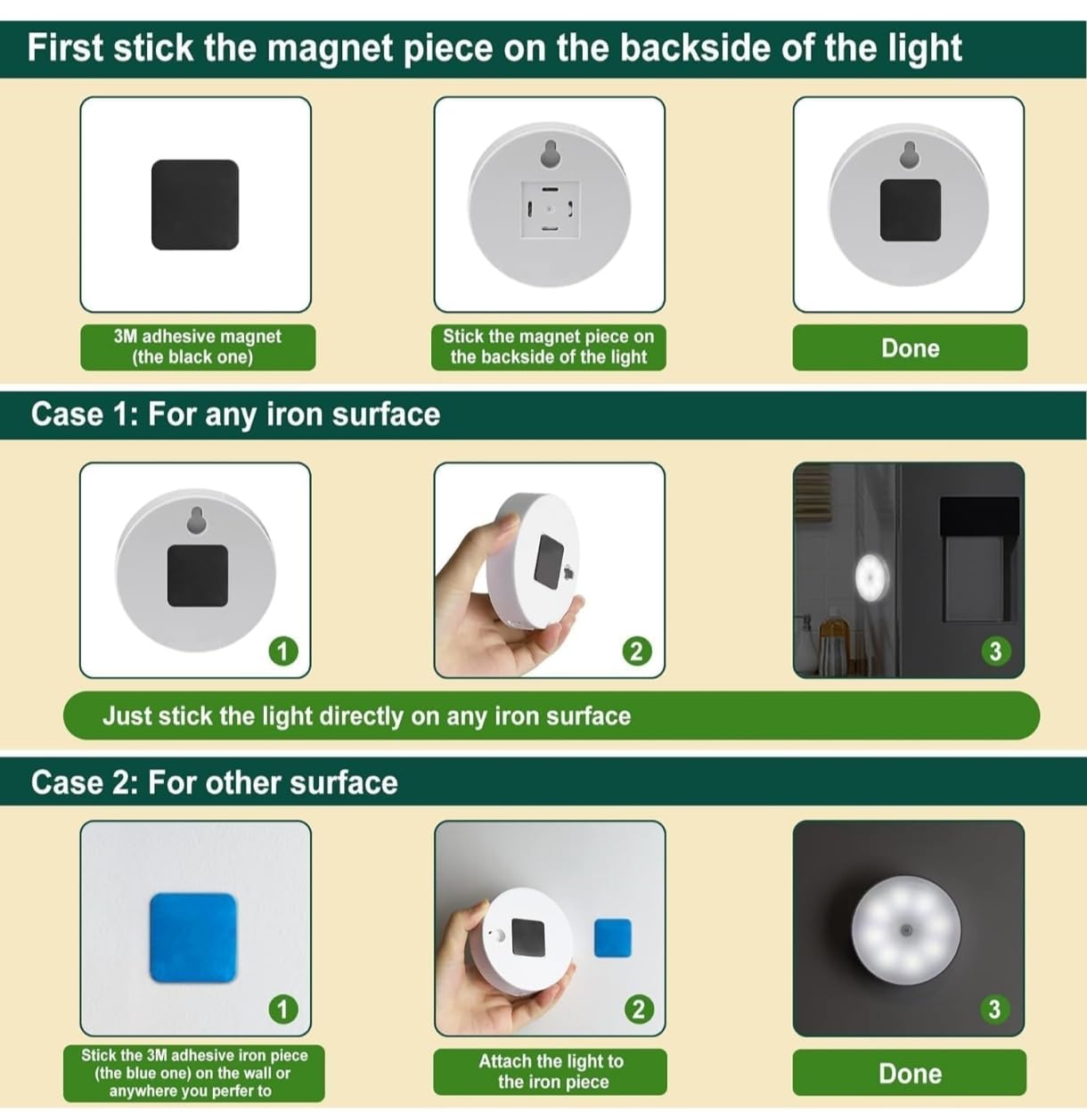 Body Sensor Light – USB Rechargeable Motion Sensor LED Night Light