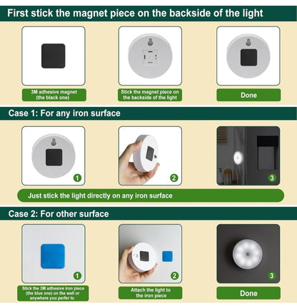 Body Sensor Light – USB Rechargeable Motion Sensor LED Night Light