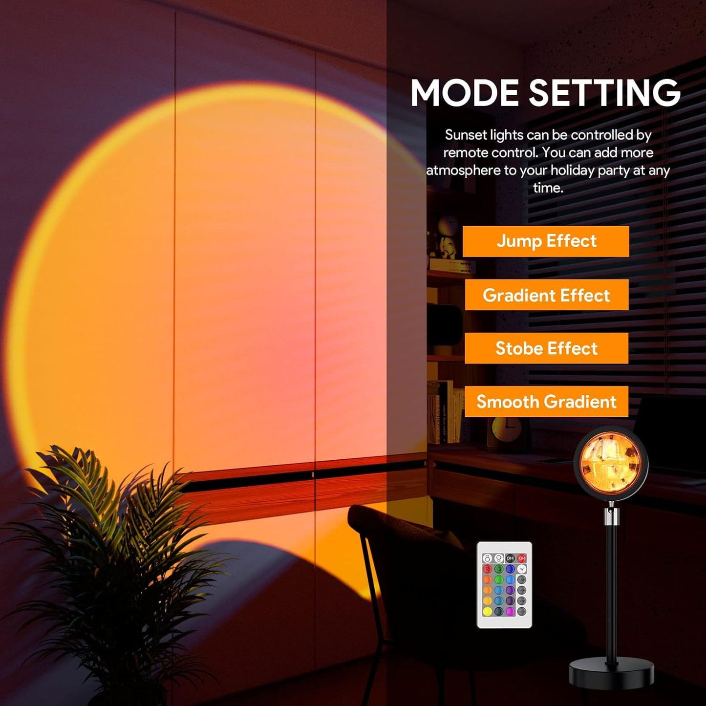 LumiGlow 16-Color Sunset Lamp