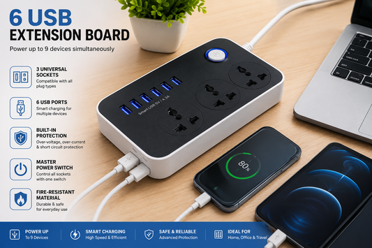PowerHub 6 USB Smart Extension Board