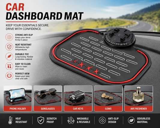 Car Dashboard Mat – Anti-Slip Dashboard Organizer