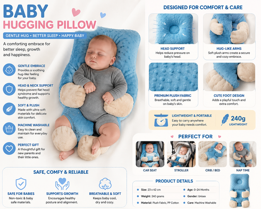 Baby Hugging Pillow – Soft Comfort Pillow for Infants
